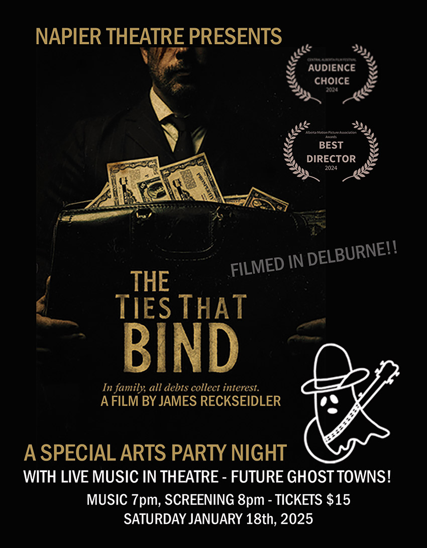 A poster of The Ties That Bind premiere event